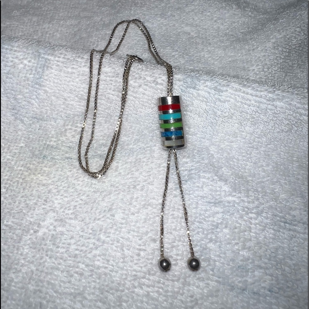Barse multi-color necklace 925 silver